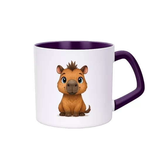 Afilli Porselen Kupa Bardak Dark mor