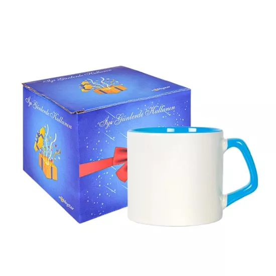 Afilli Porselen Kupa Bardak Mavi