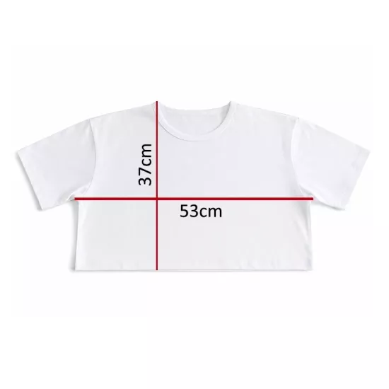 Oversize Pamuk - Polyester Beyaz Crop Tişört