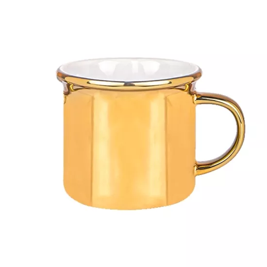 Altın Enamel Kupa Bardak - Kutulu 2 adet