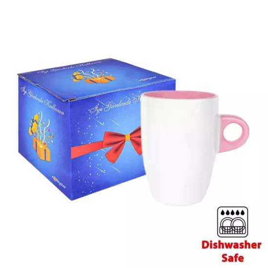 Pembe Latte Kupa Bardak - Kutulu-2 adet