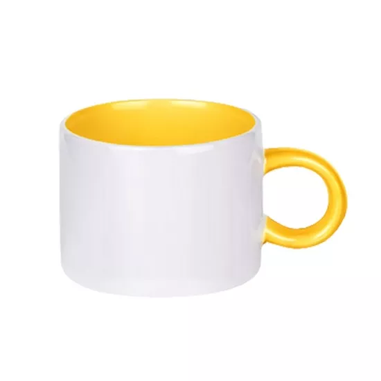  Porselen Sarı Motto Fincan 