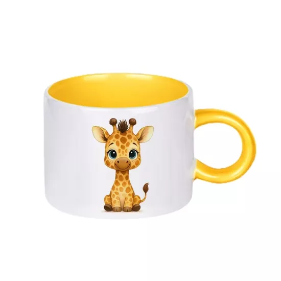  Porselen Sarı Motto Fincan 