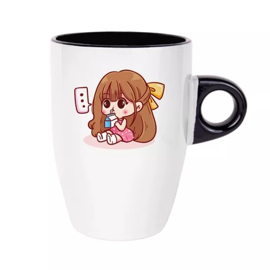 Siyah Latte Kupa Bardak - Kutulu - Kutulu