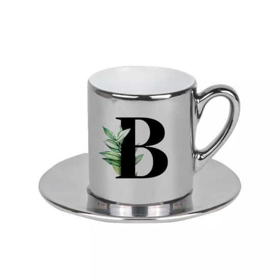 Türk Kahvesi Fincanı - 6’lı Aynalı Gümüş