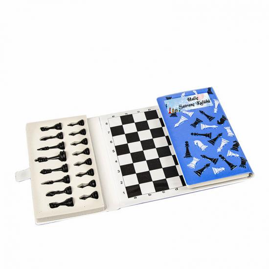İsim yazılabilen mavi satranç takımı