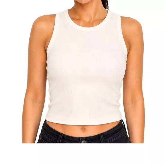 Sıfır Kol Fitilli Crop Bluz 