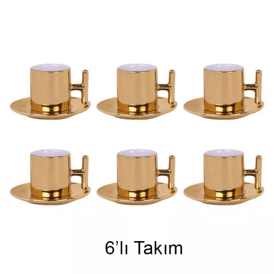  T Kulplu Türk Kahvesi Fincan Takımı 