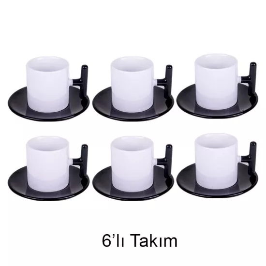 T Kulplu Türk Kahvesi Fincan Takımı 