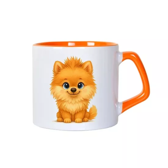 Afilli Porselen Kupa Bardak Turuncu