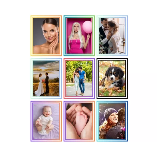 Buzdolabı 9 lu takım magnet renkli kenarlı 