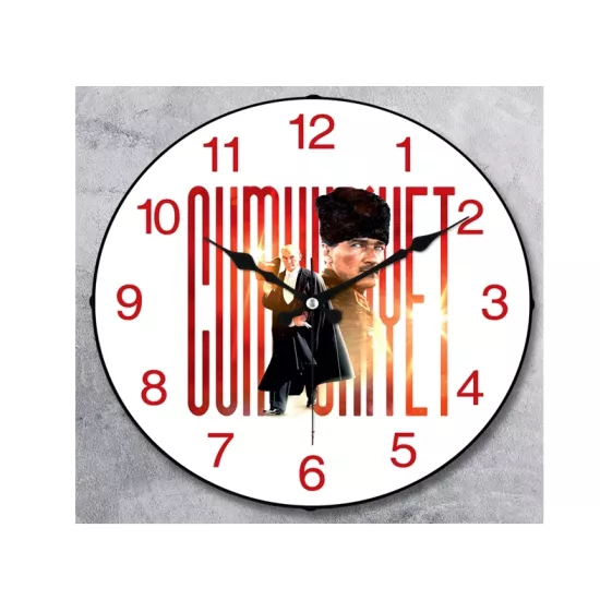  Dekoratif duvar Atatürk saat