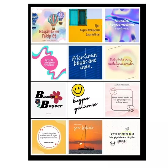 Magnet 7x7 motto sözler
