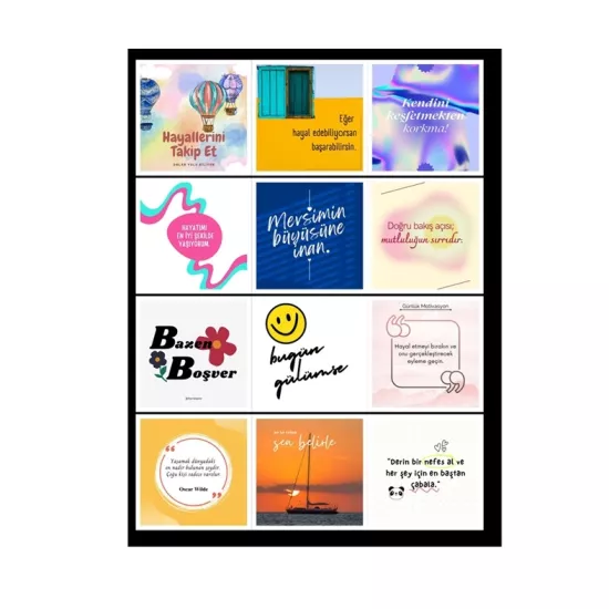 Magnet 7x7 motto sözler