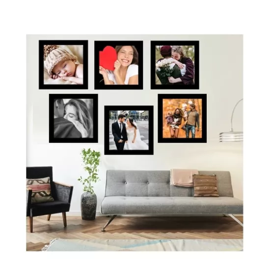 Yapışkanlı 6 lı Fotoblok türü çerçeveler  21x21