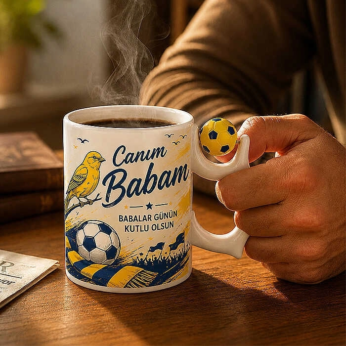 Futbol Toplu Kupa Sarı Lacivert FB