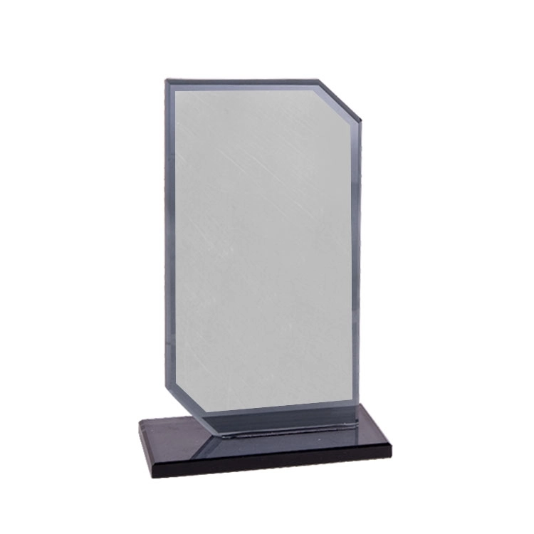 Füme Kristal Cam Plaket kadife kutulu-metal yıldızlı