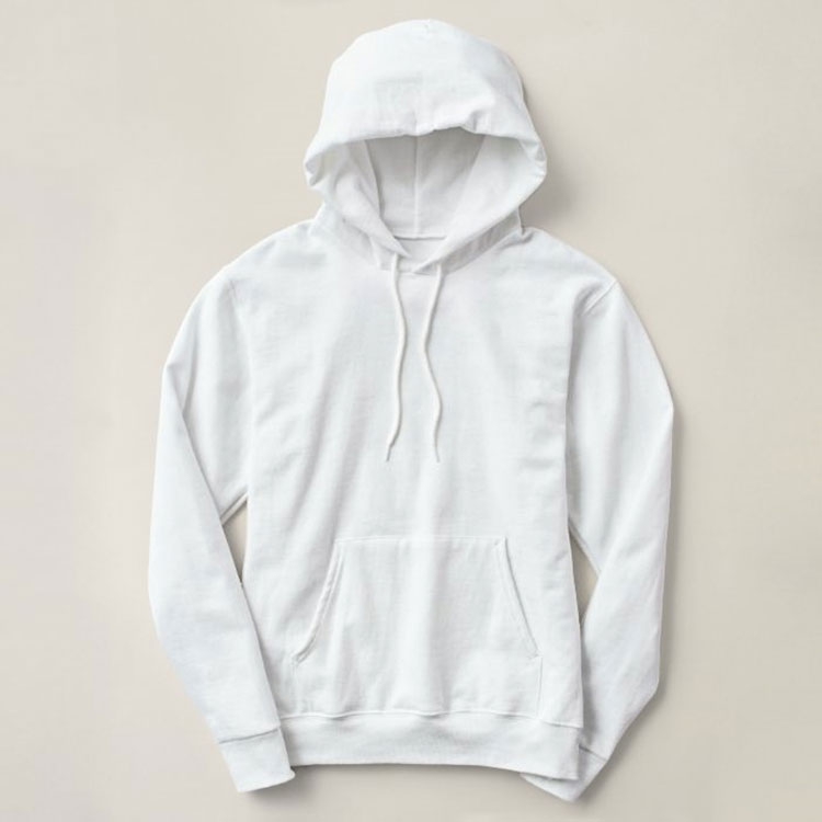 Kapşonlu  Beyaz Sweatshirt (istenilen baskılarla)