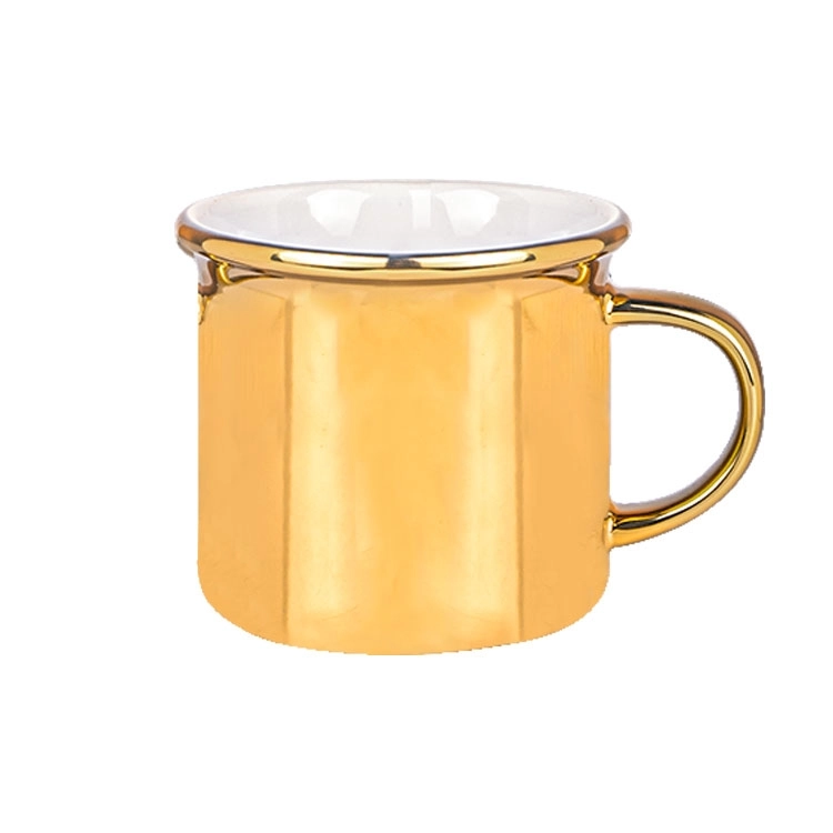 Altın Enamel Kupa Bardak - Kutulu 2 adet
