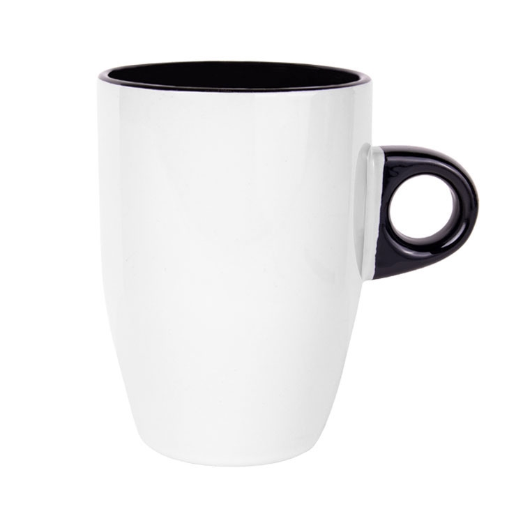 Porselen Siyah Latte Kupa Bardak 