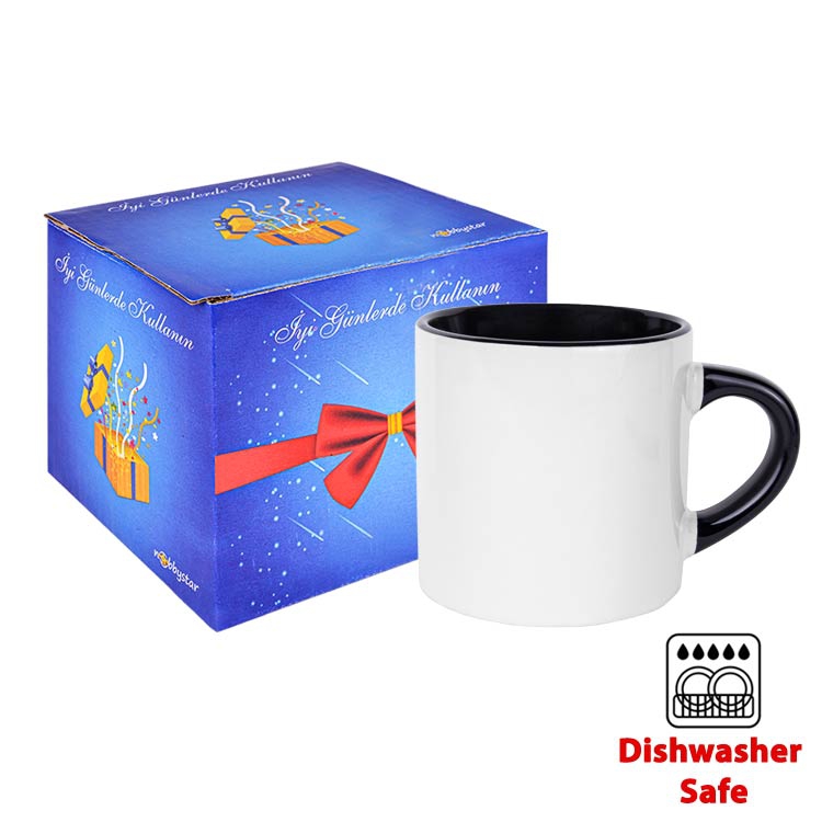 Porselen Siyah Nescafe Fincanı 