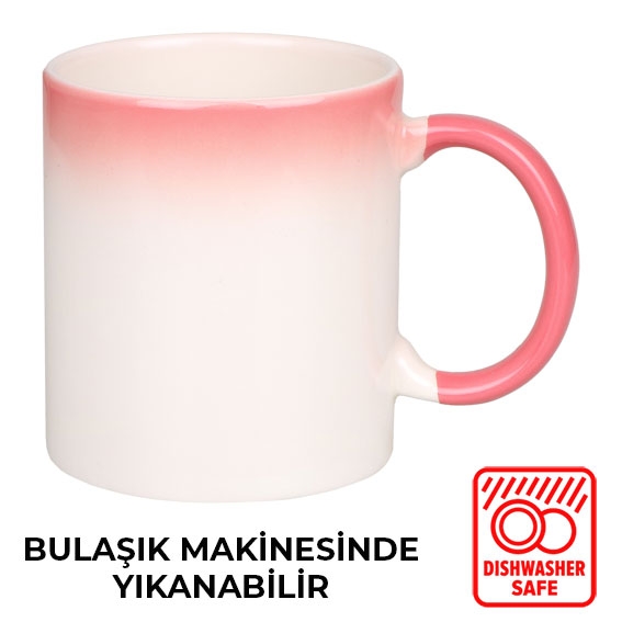 Seramik Degrade Pembe Kupa 
