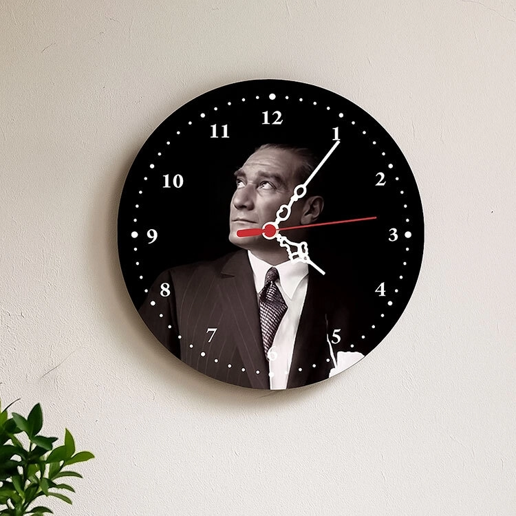 Yuvarlak Metal Büyük Saat - 29cm